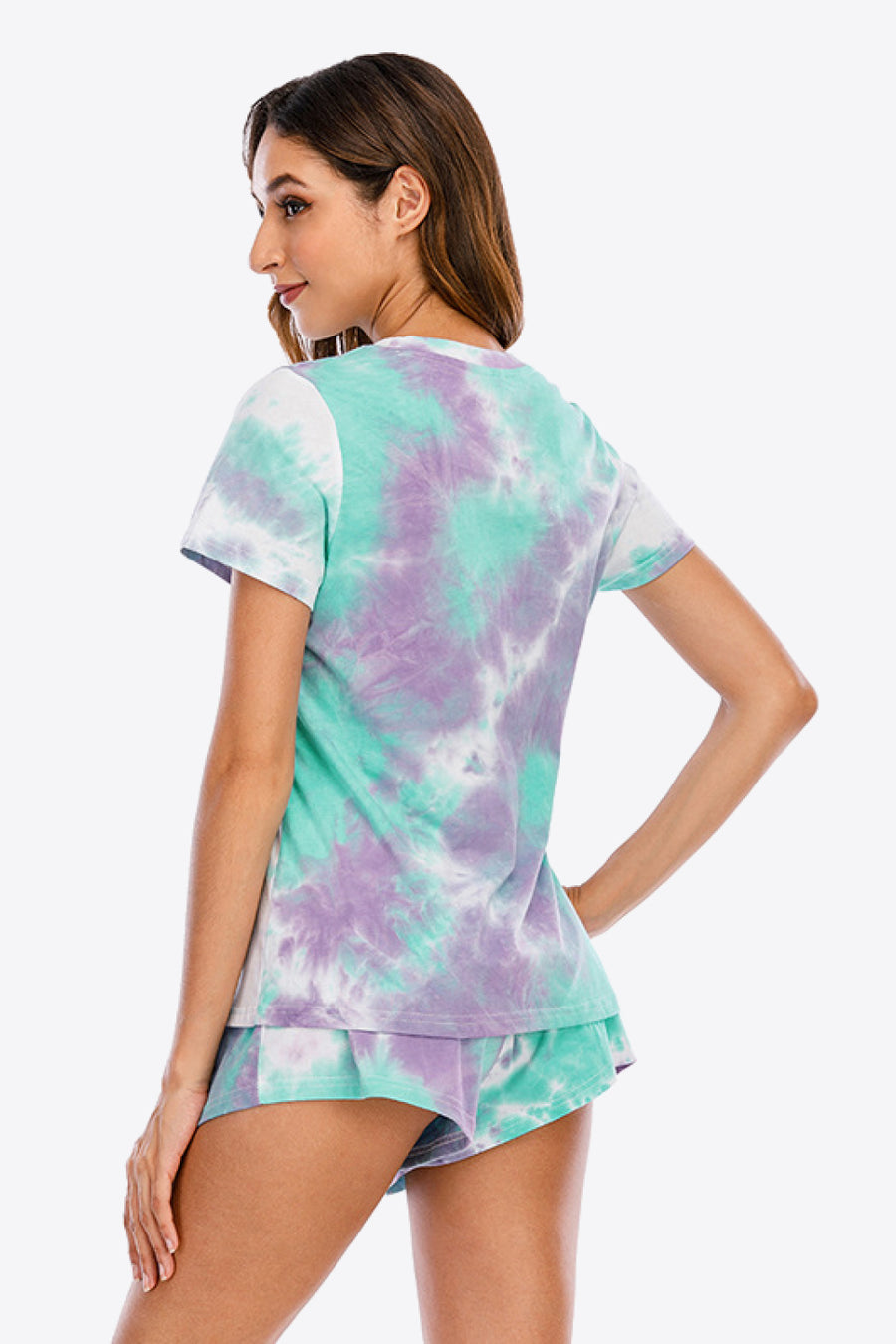 Tie-Dye T-Shirt and Shorts Lounge Set