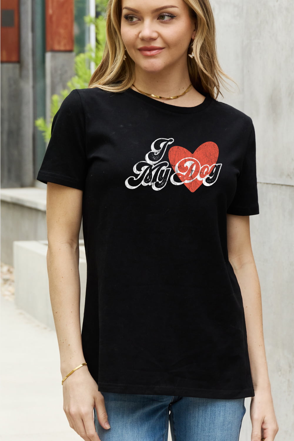 Simply Love Full Size I LOVE MY DOG Graphic Cotton Tee