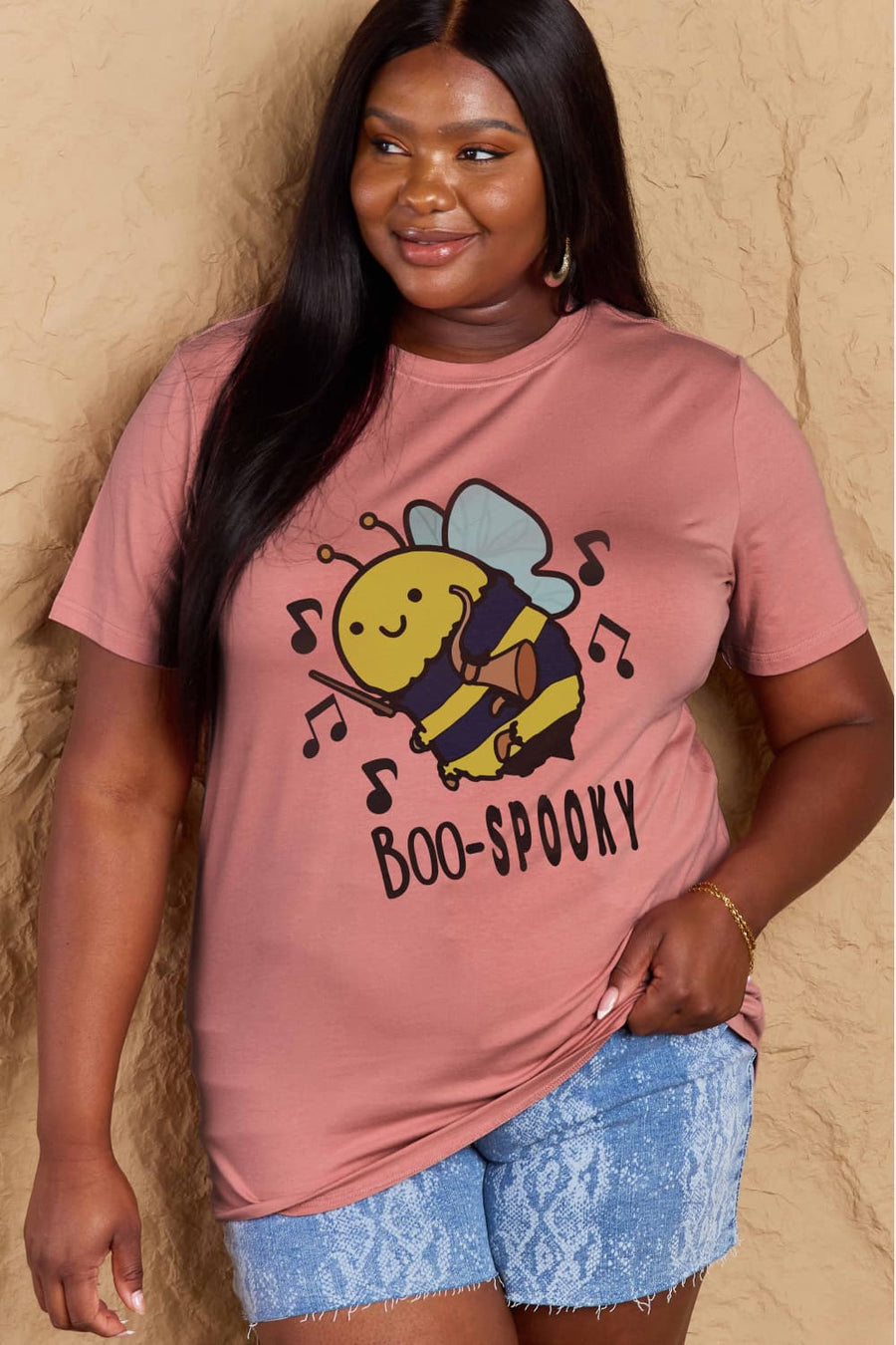 Simply Love Full Size BOO-SPOOKY Graphic Cotton T-Shirt