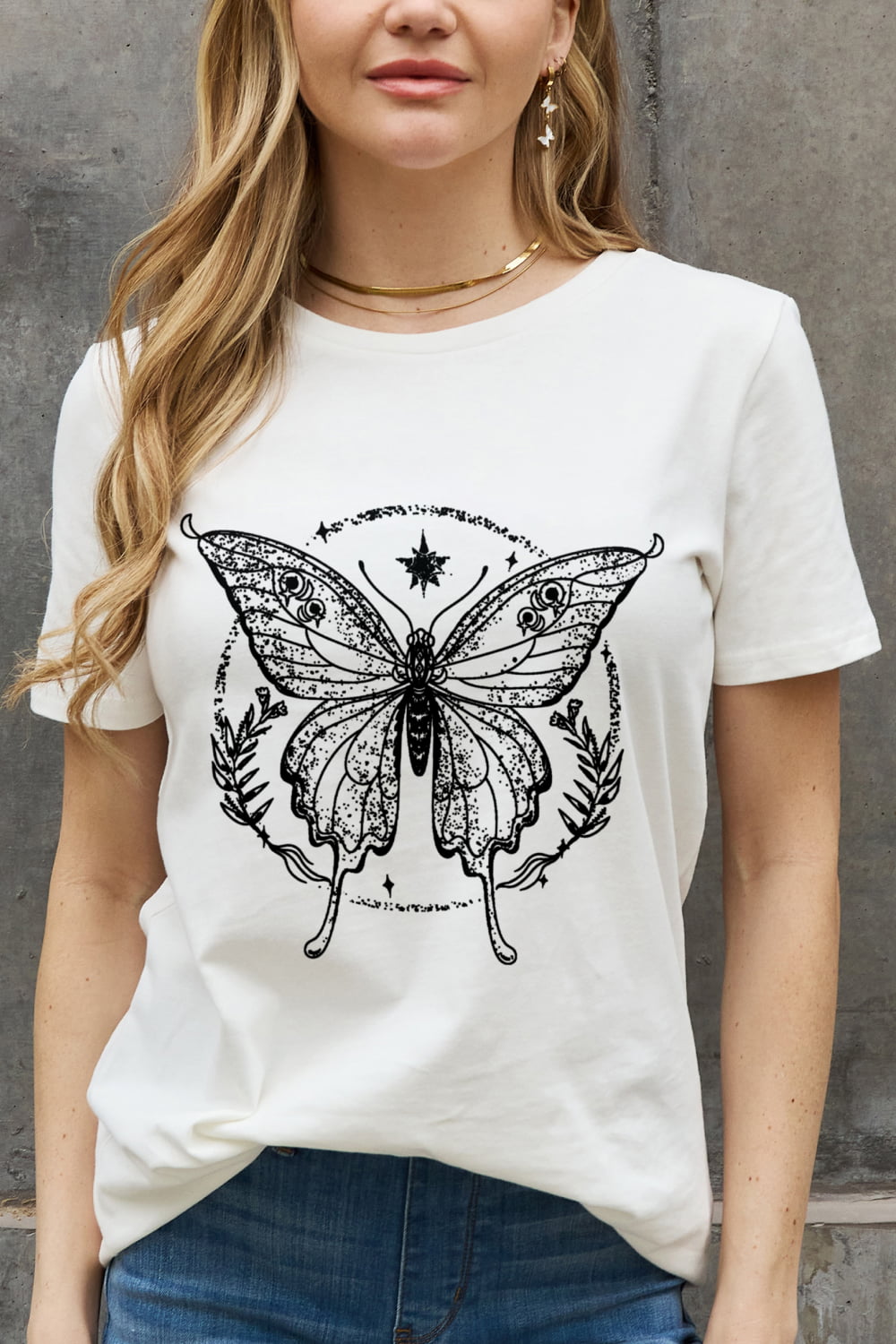 Simply Love Full Size Butterfly Graphic Cotton Tee