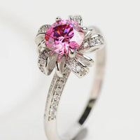 1 Carat Moissanite Flower-Shaped Ring