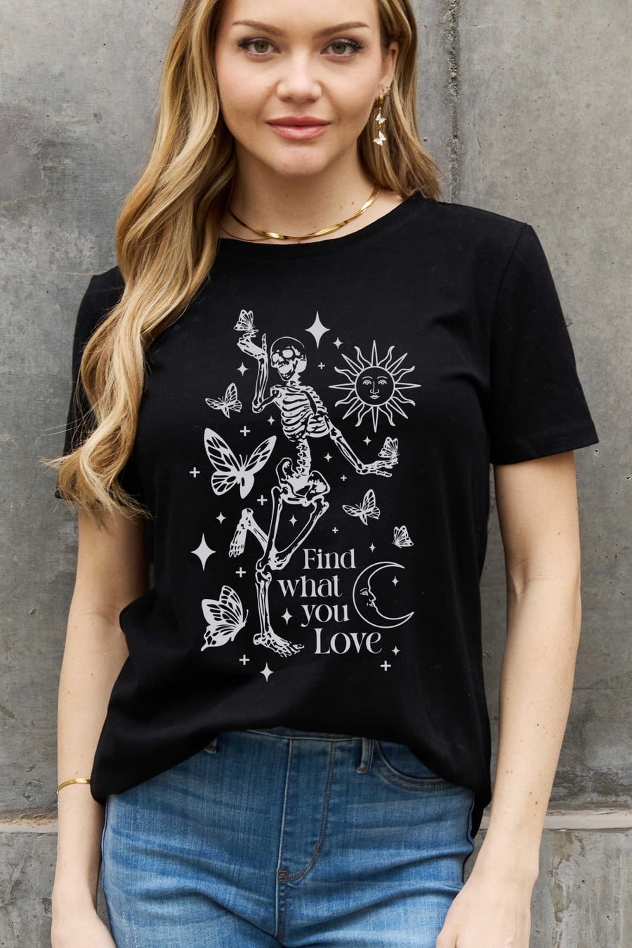 Simply Love Full Size FIND WHAT YOU LOVE Graphic Cotton Tee