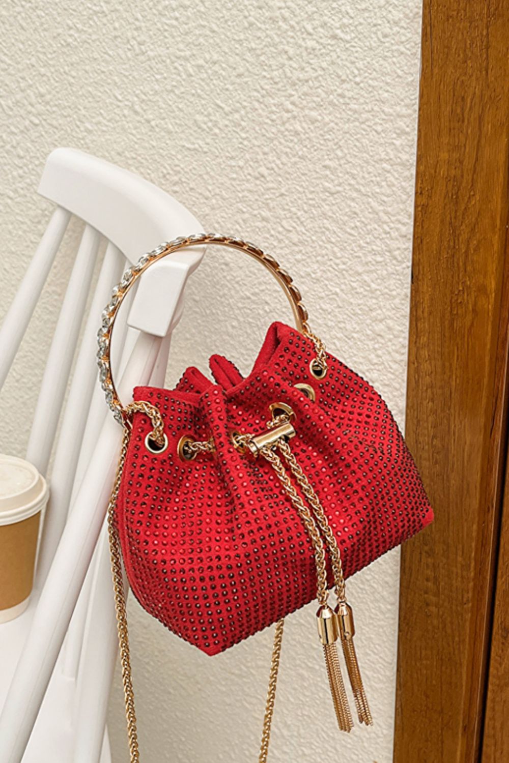 Glitter PVC Small Bucket Bag