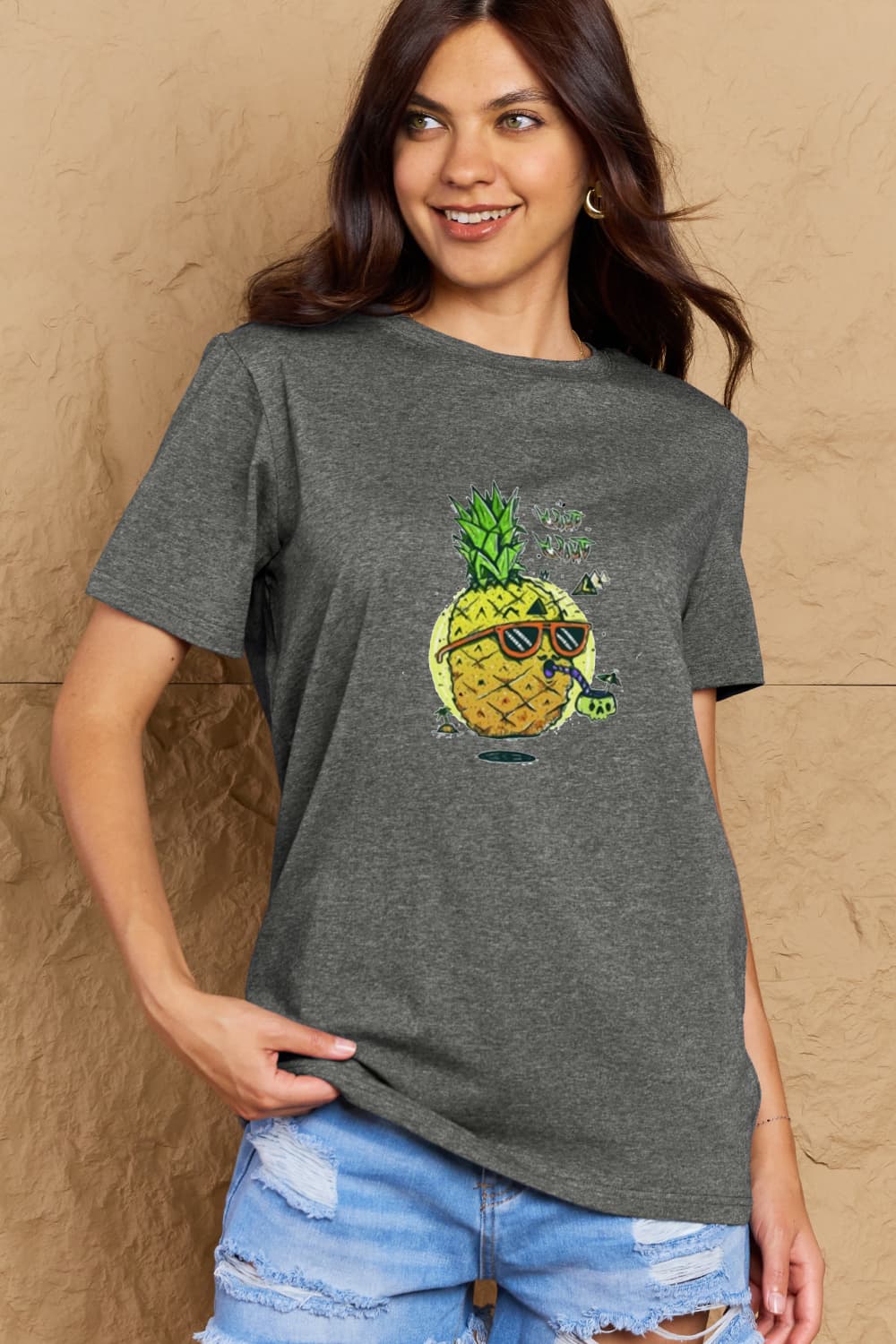 Simply Love Full Size Pineapple Graphic Cotton Tee