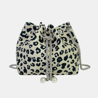 Animal Print Nylon Bucket Bag