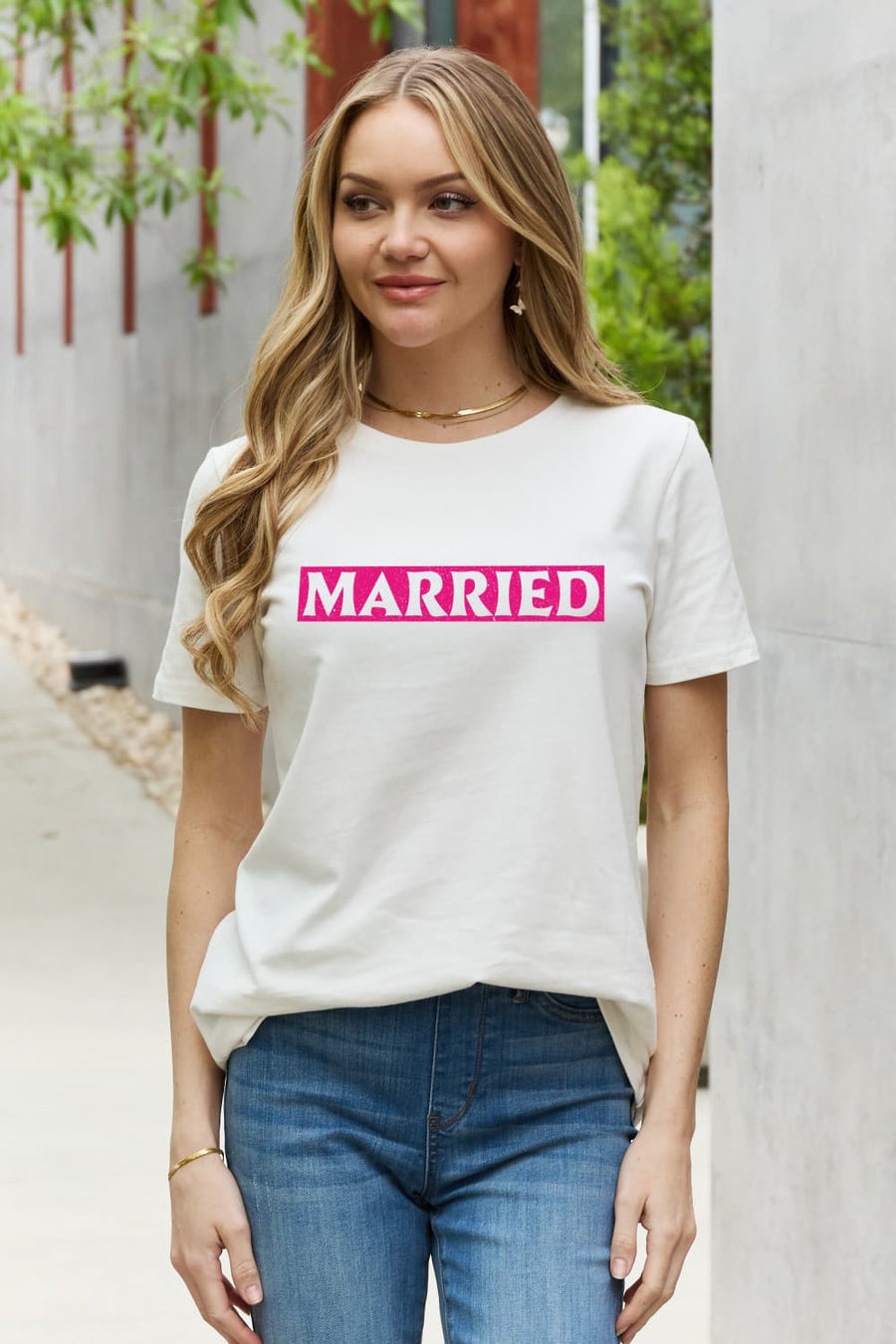 Simply Love MARRIED Graphic Cotton Tee