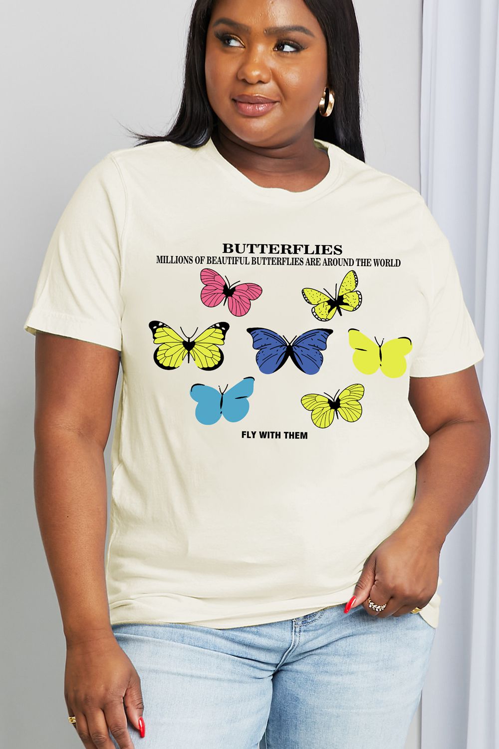 Simply Love Full Size Butterfly Graphic Cotton Tee