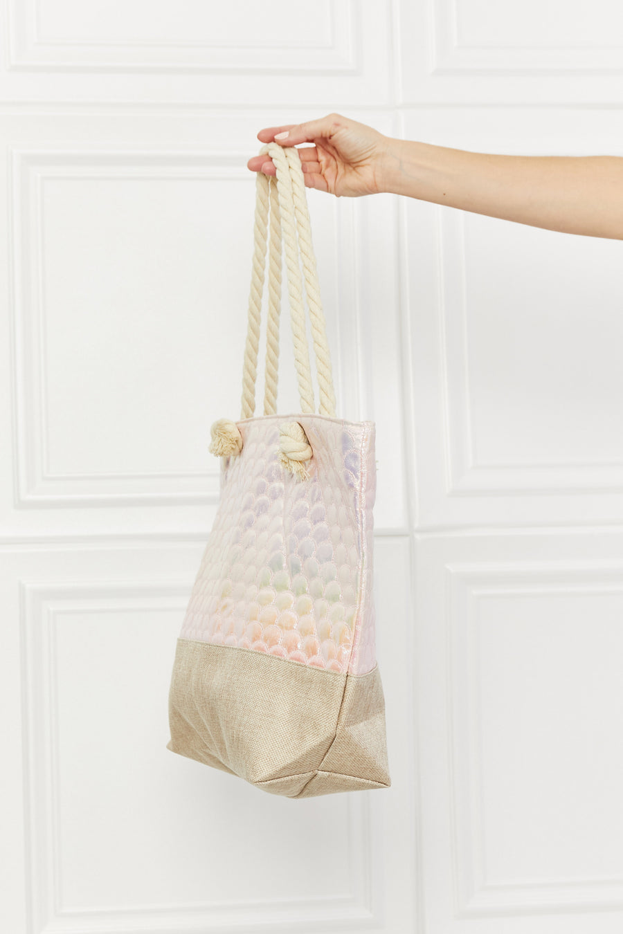 Justin Taylor Mermaid Vibes Scalloped Tote Bag