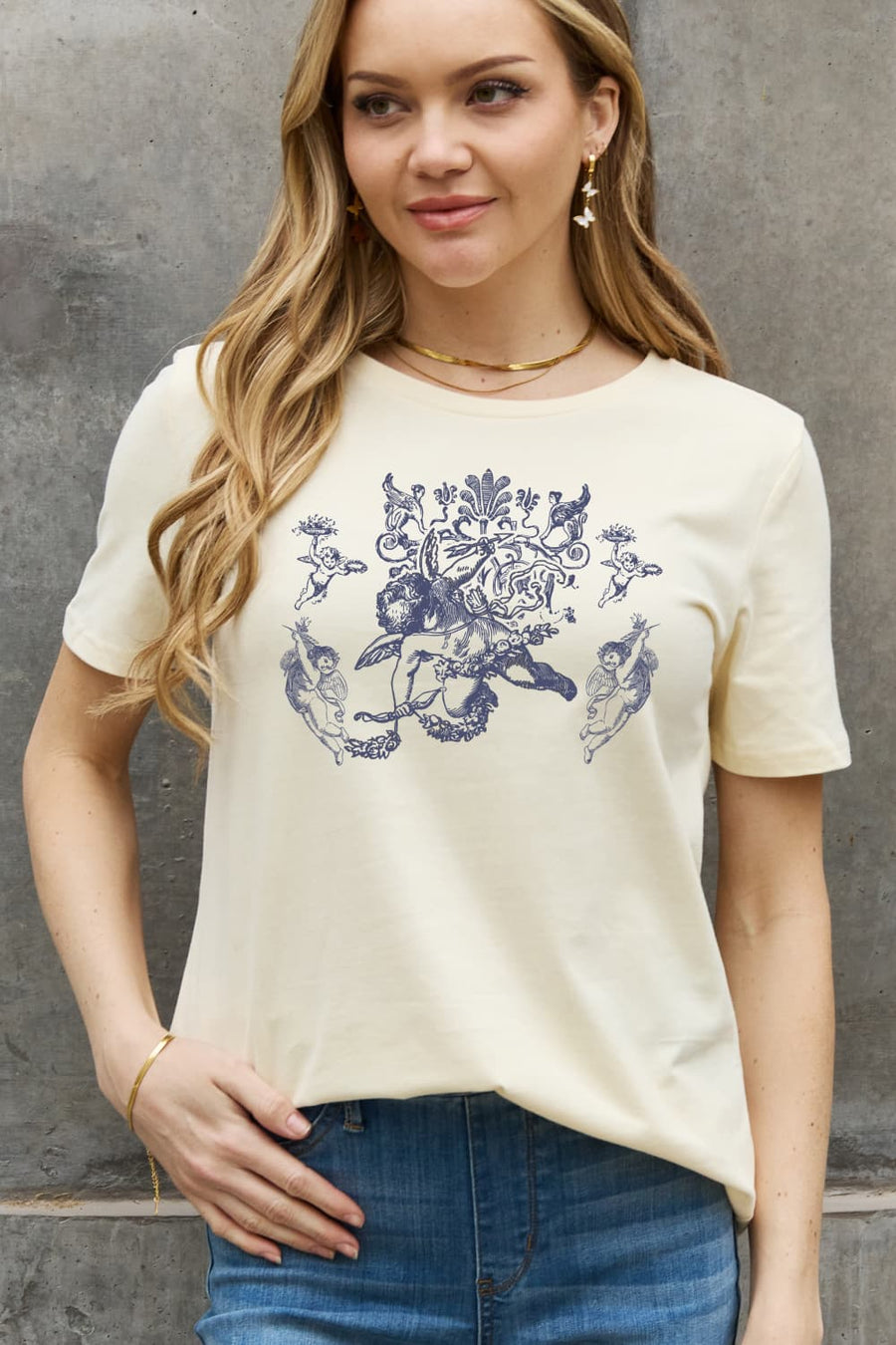 Simply Love Full Size Cupid Graphic Cotton Tee