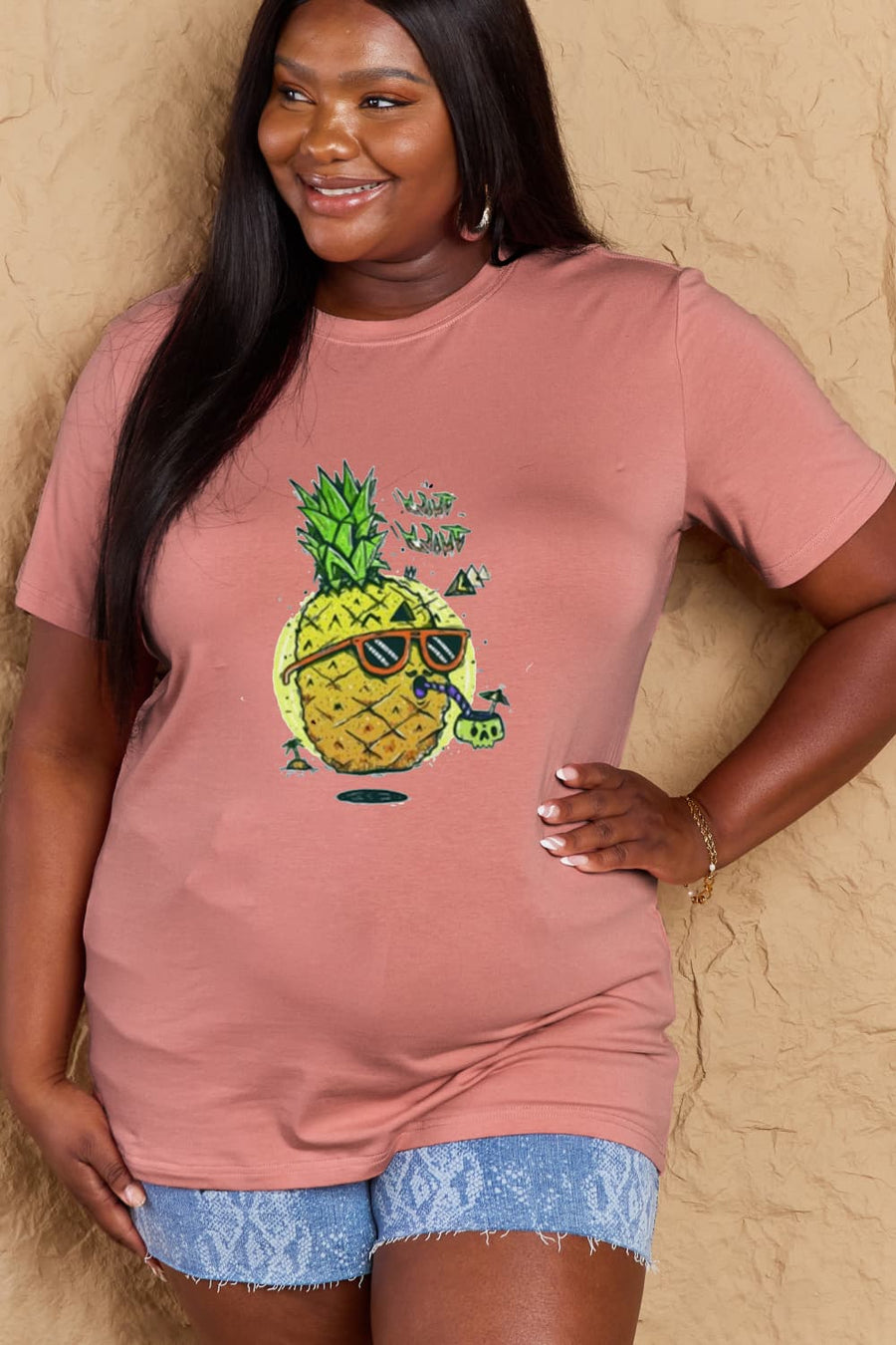 Simply Love Full Size Pineapple Graphic Cotton Tee