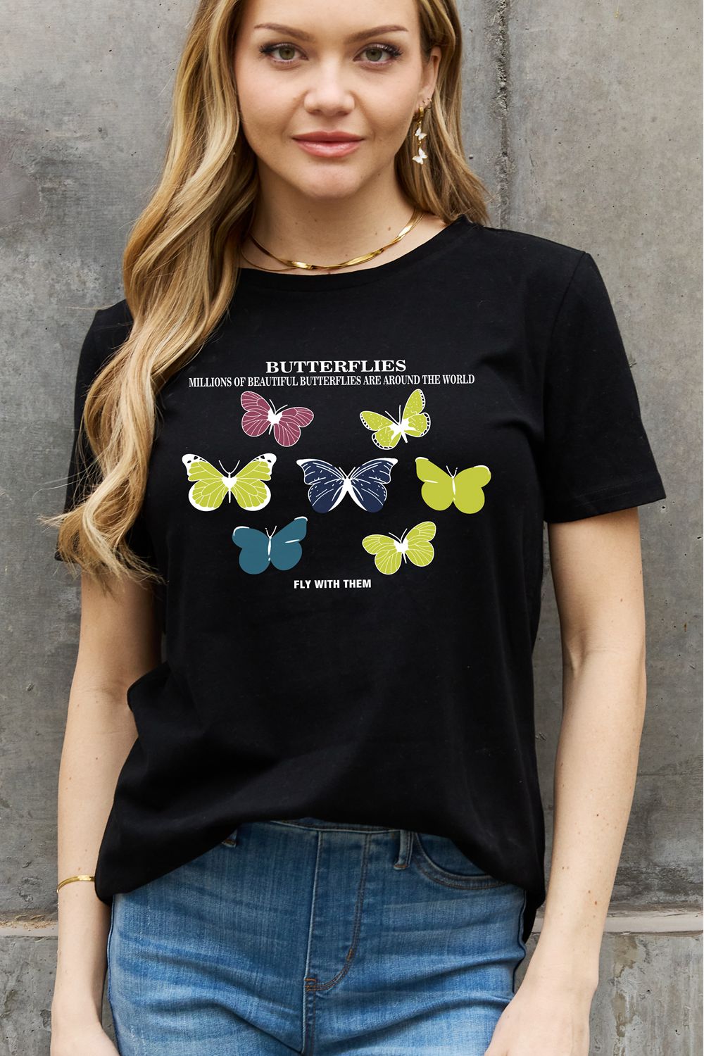 Simply Love Full Size Butterfly Graphic Cotton Tee