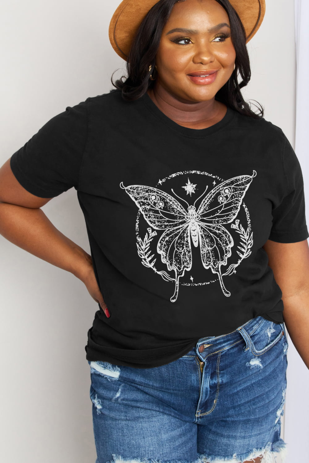 Simply Love Full Size Butterfly Graphic Cotton Tee