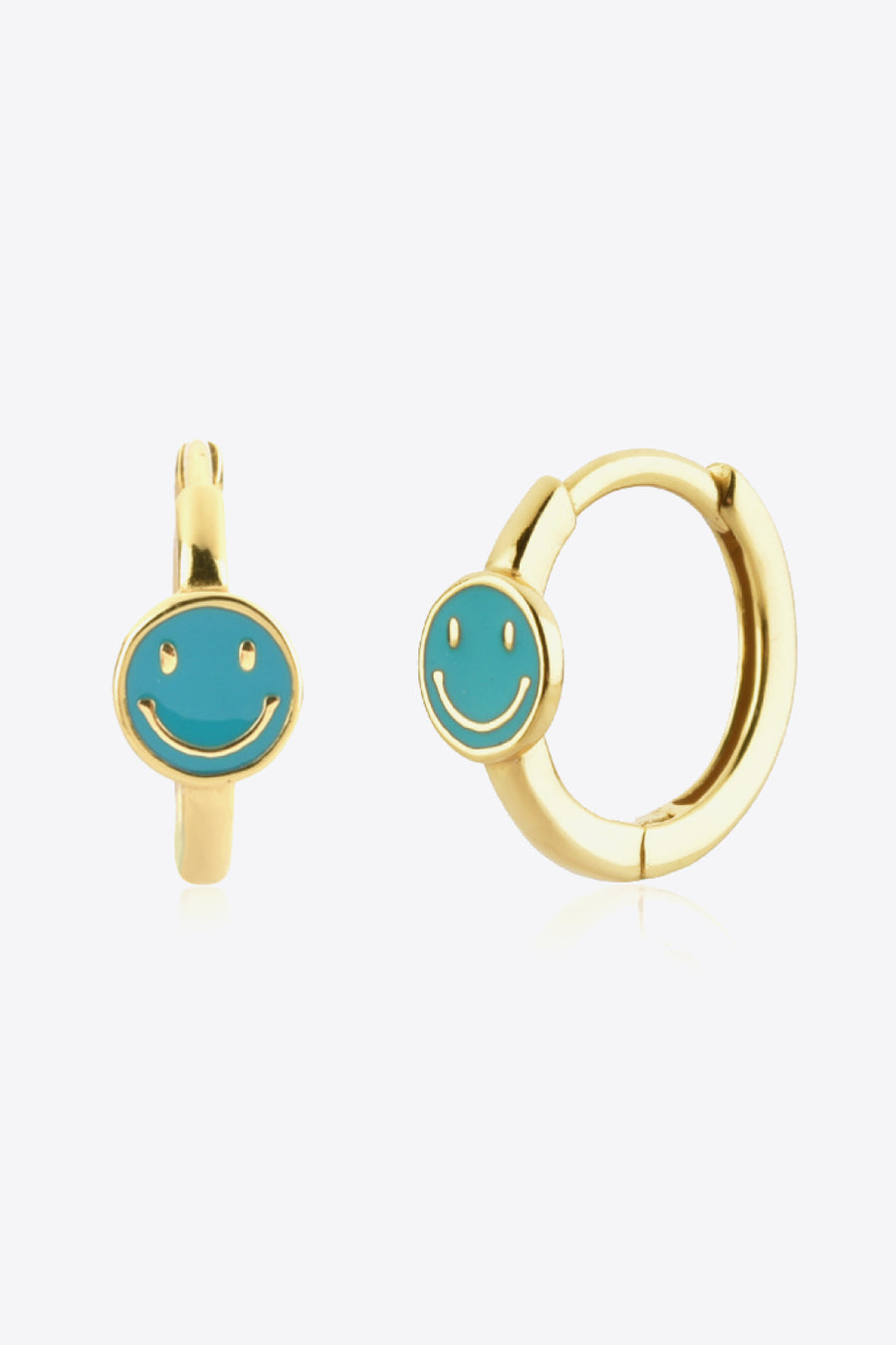 Smiley Face 925 Sterling Silver Earrings