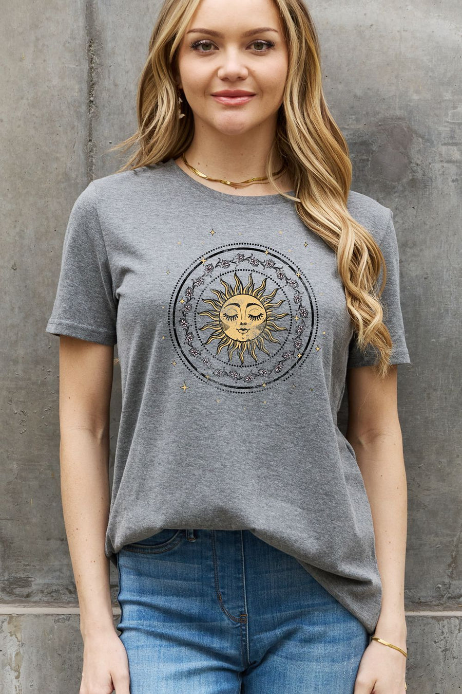 Simply Love Full Size Sun Graphic Cotton Tee