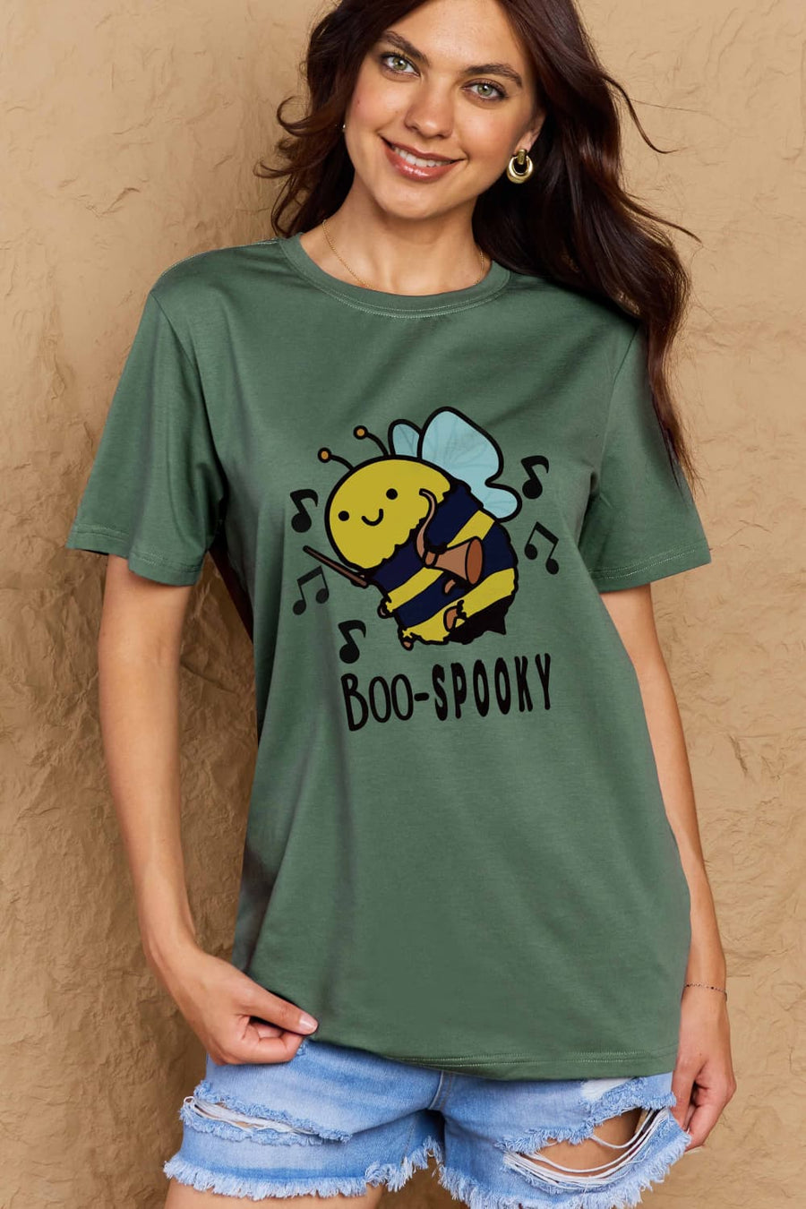 Simply Love Full Size BOO-SPOOKY Graphic Cotton T-Shirt