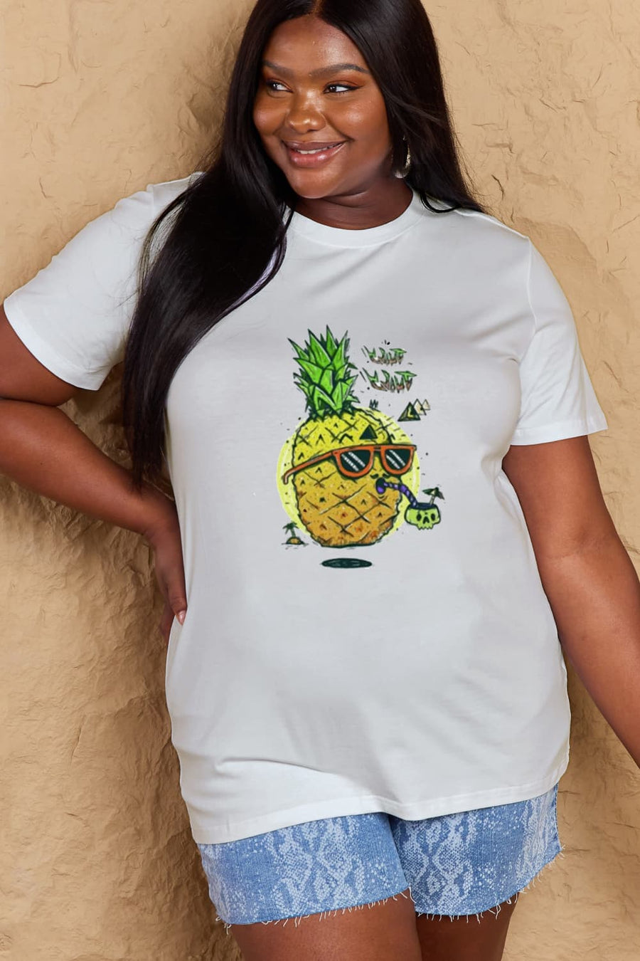 Simply Love Full Size Pineapple Graphic Cotton Tee