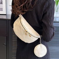 PU Leather Sling Bag with Small Purse