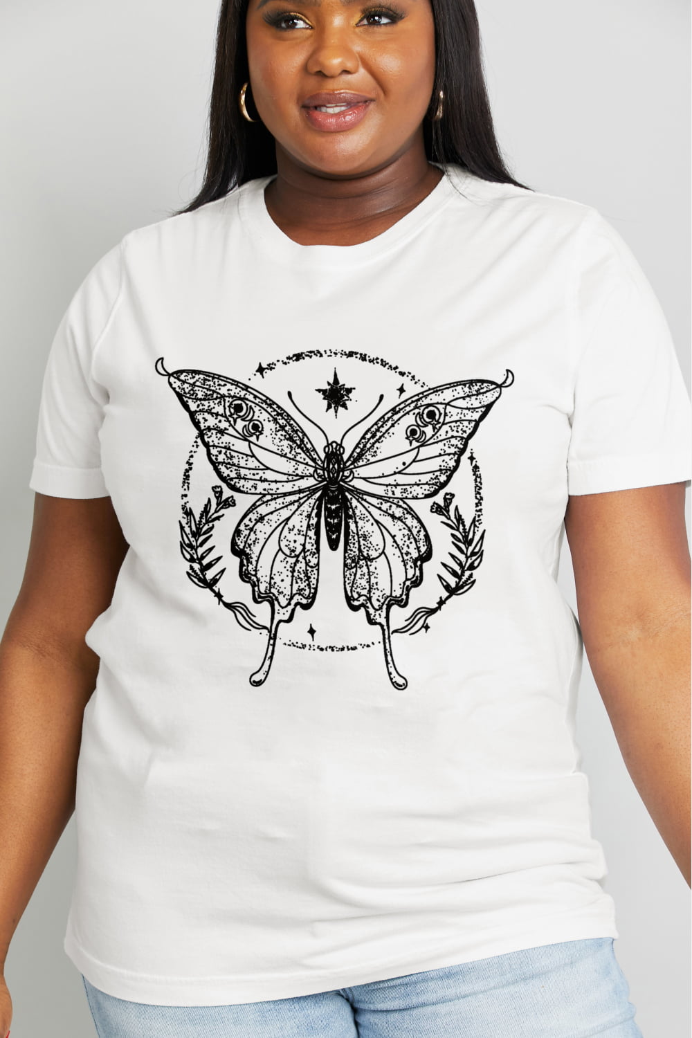 Simply Love Full Size Butterfly Graphic Cotton Tee