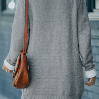 Open Front Pocketed Longline Cardigan