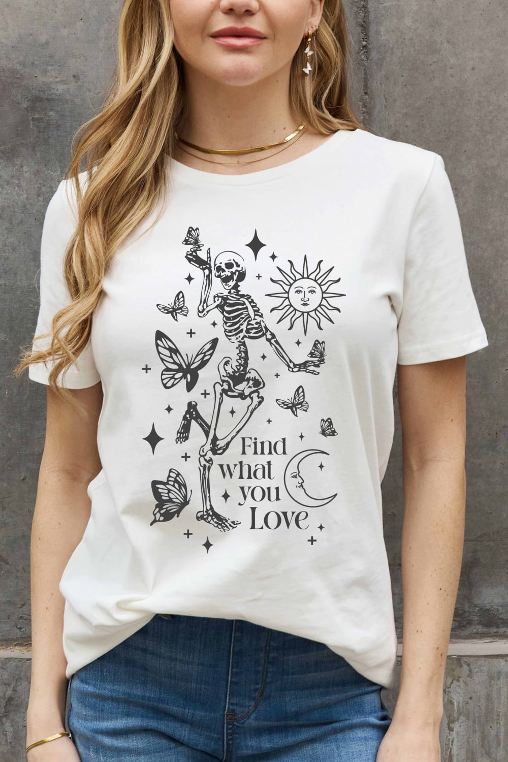 Simply Love Full Size FIND WHAT YOU LOVE Graphic Cotton Tee