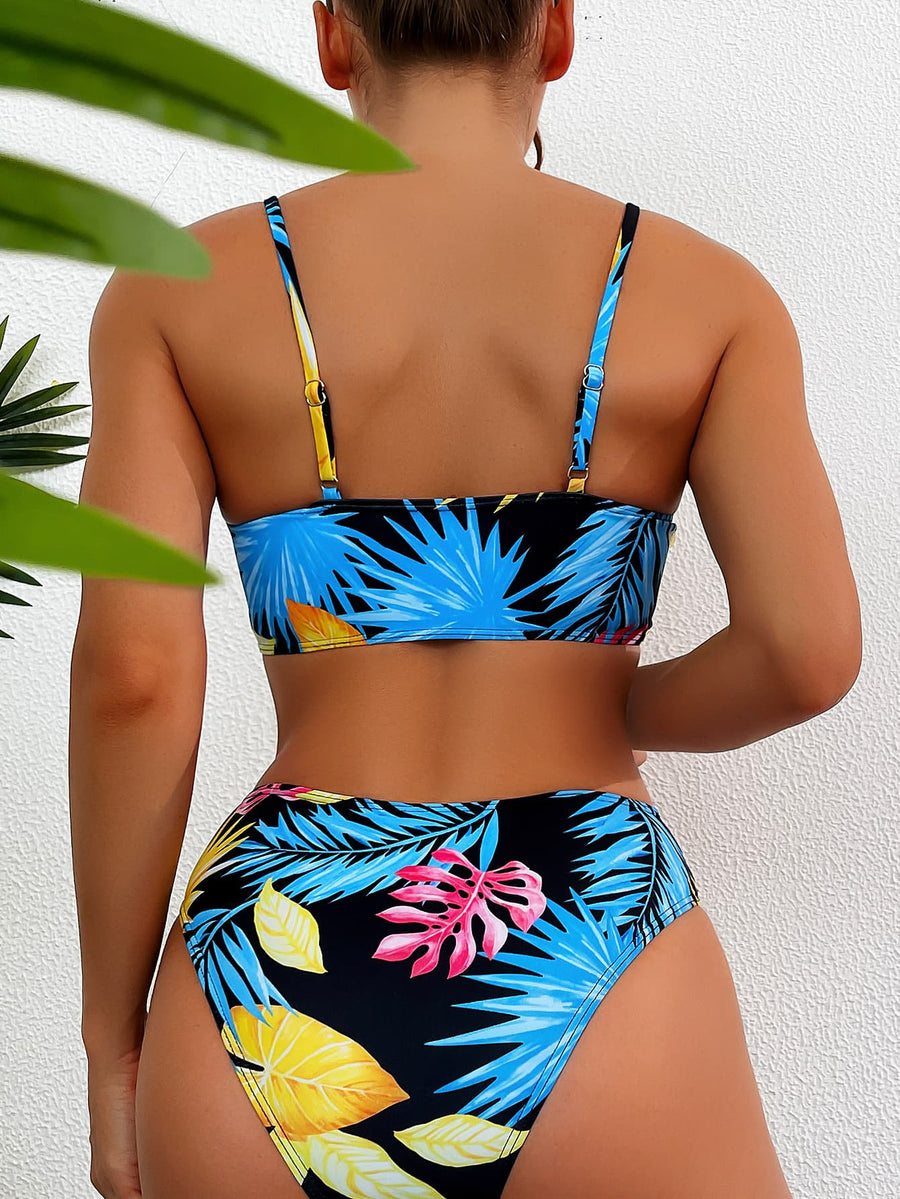 Botanical Print Bikini Set