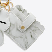 PU Wristlet Keychain with Card Holder