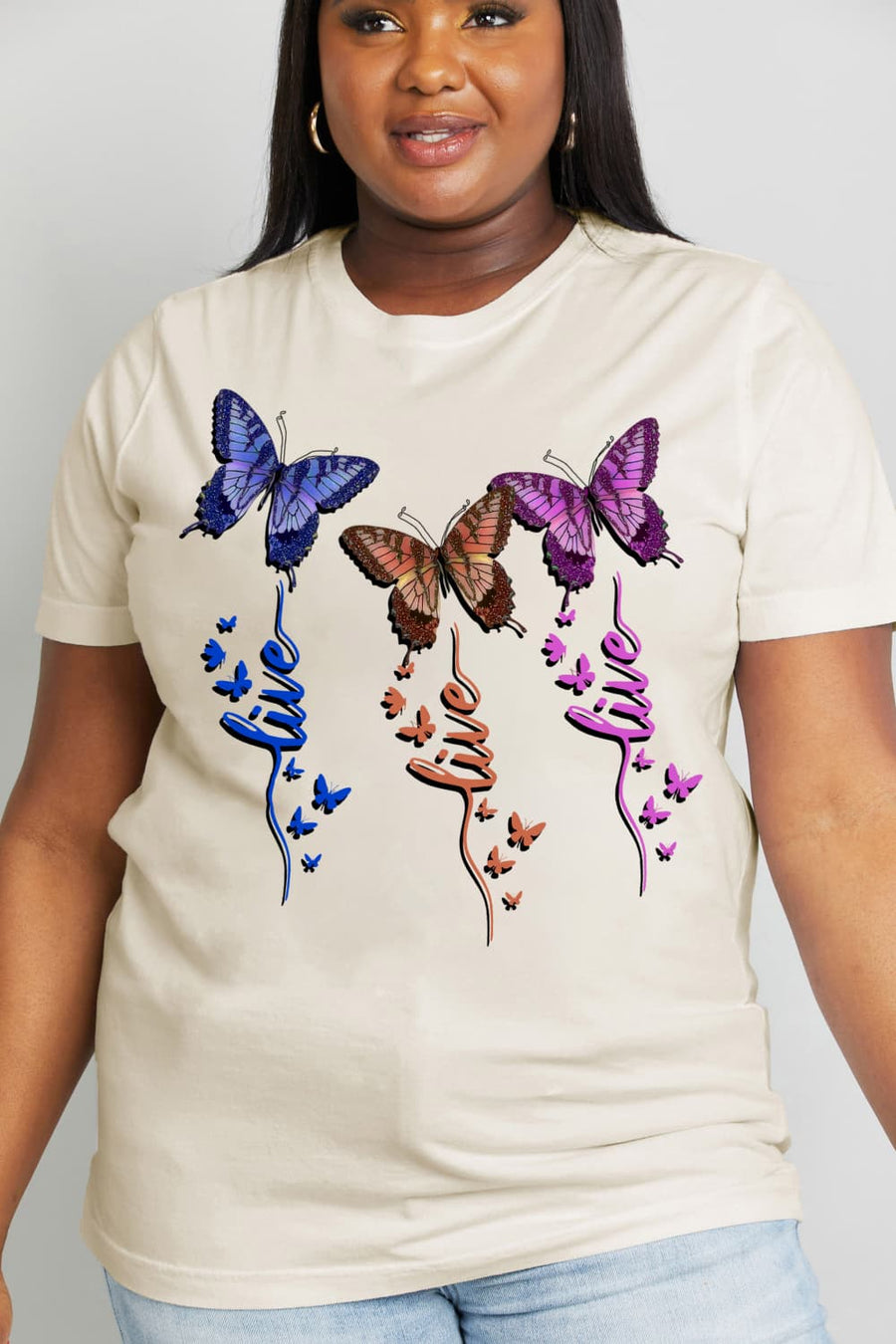 Simply Love Full Size Butterfly Graphic Cotton Tee