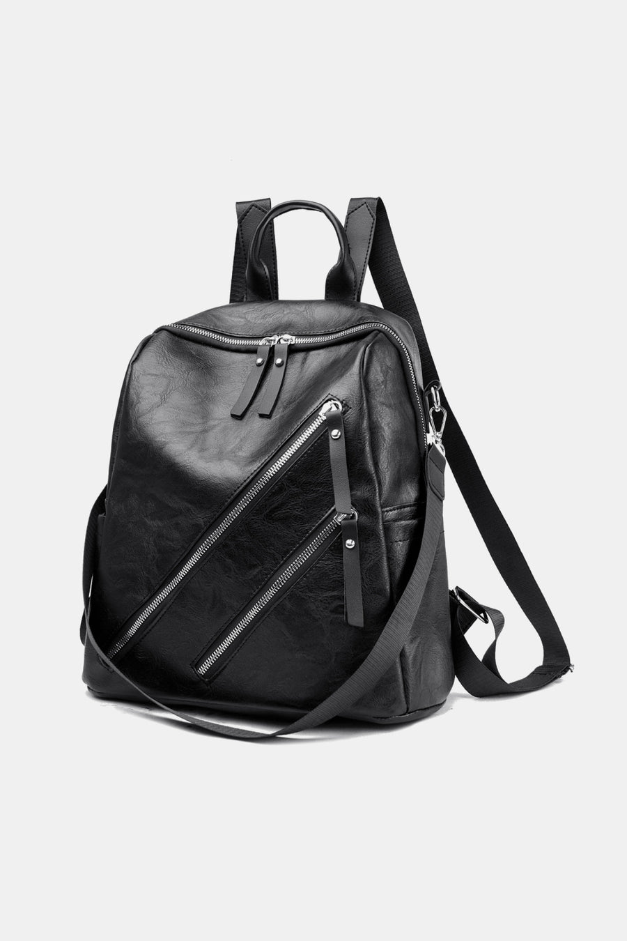 PU Leather Convertible Backpack