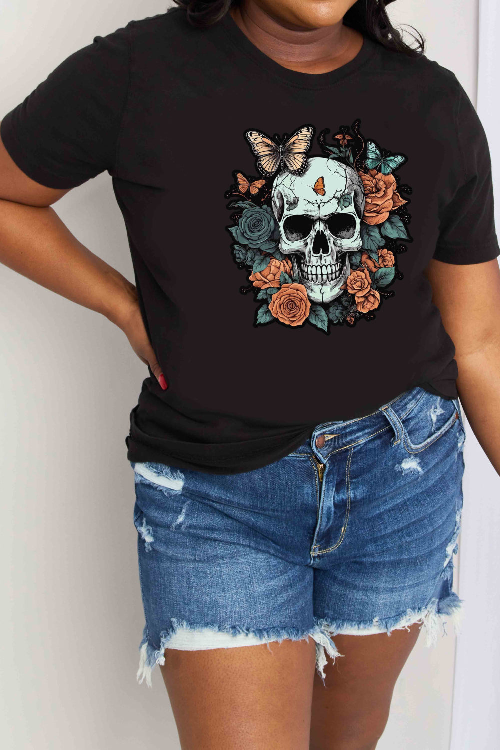 Simply Love Full Size Skull Graphic Cotton T-Shirt