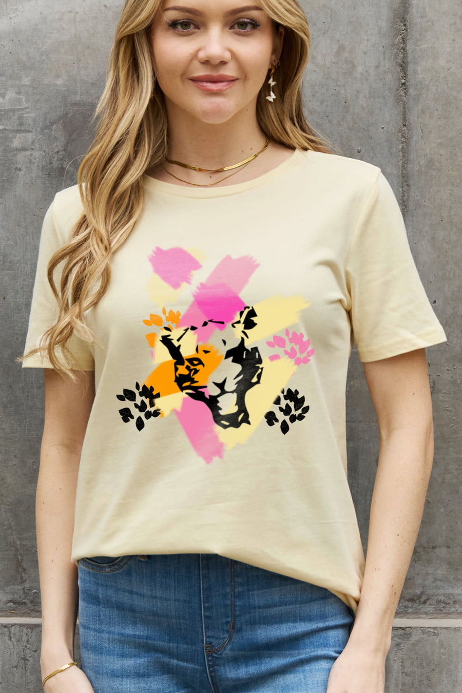 Simply Love Full Size Tiger Graphic Cotton Tee