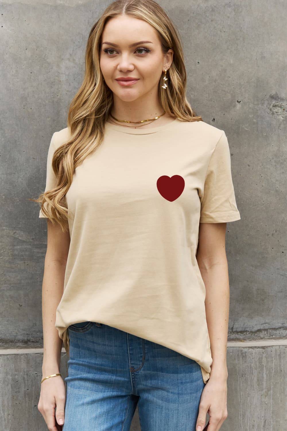 Simply Love Full Size Heart Graphic Cotton Tee