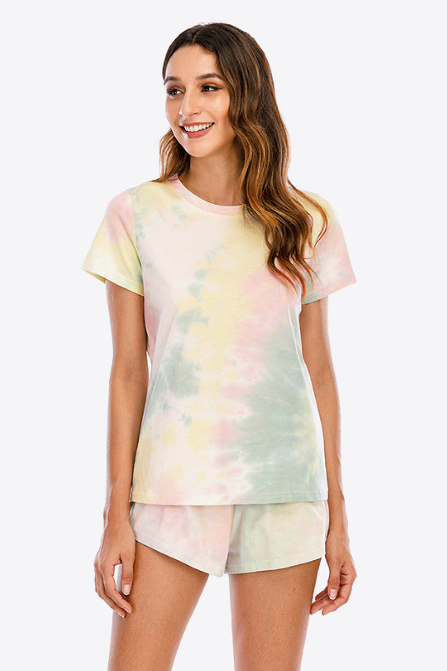 Tie-Dye T-Shirt and Shorts Lounge Set