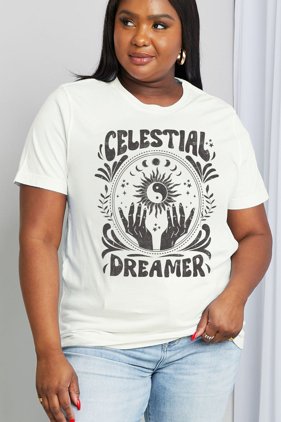 Simply Love Full Size CELESTIAL DREAMER Graphic Cotton Tee