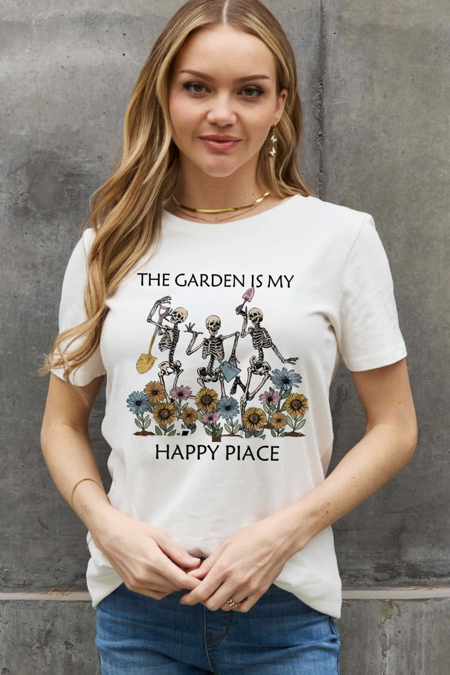 Simply Love Full Size THE GARDEN IS MY HAPPY PLACE Graphic Cotton Tee