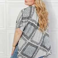 Justin Taylor Paisley Design Kimono in Gray