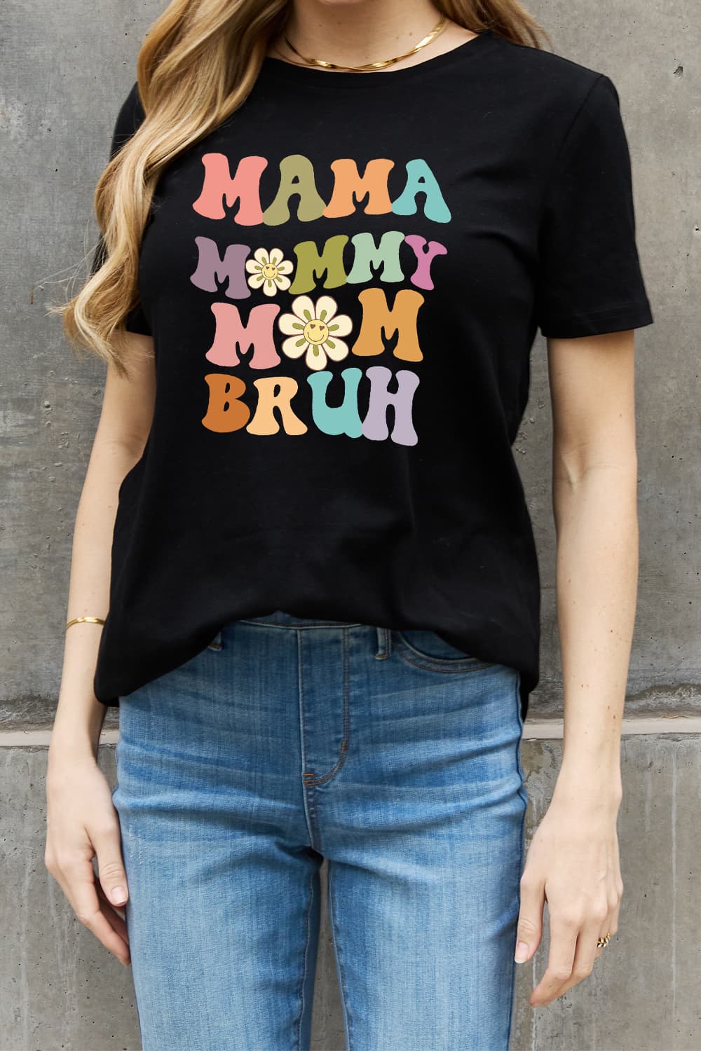 Simply Love Full Size MAMA MY MOM BRUH Graphic Cotton Tee