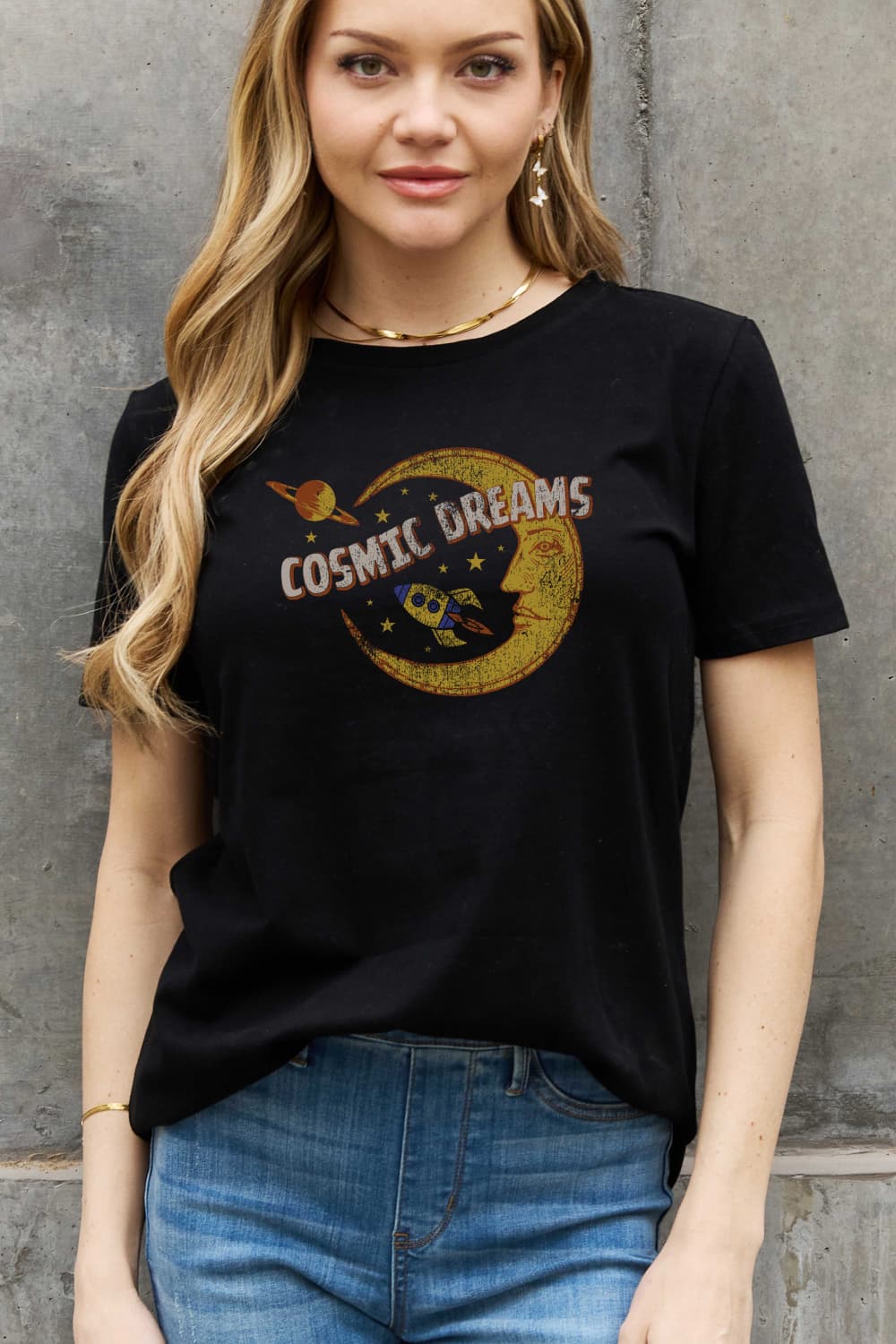 Simply Love Full Size COSMIC DREAMS Graphic Cotton Tee