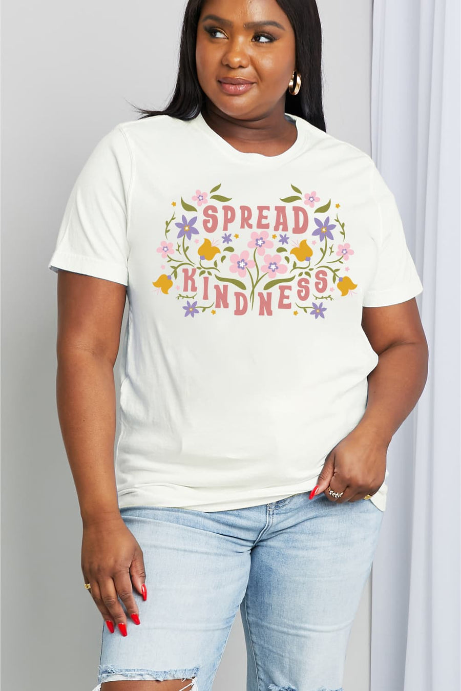 Simply Love Full Size SPREAD KINDNESS Graphic Cotton Tee