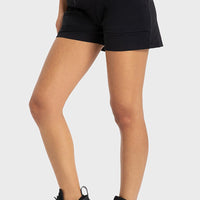 Elastic Waist Sports Shorts with Pockets