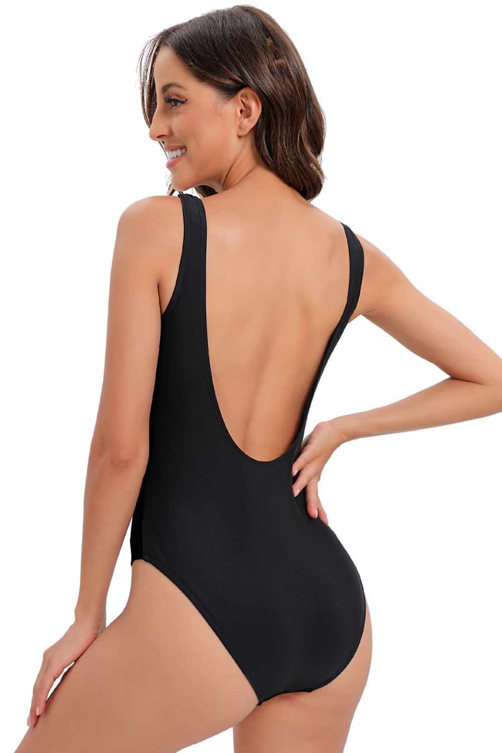 Plunge Backless One-Piece Swimsuit