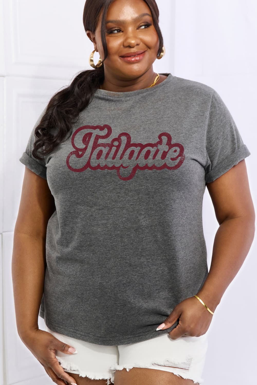 Simply Love Full Size TAILGATE Graphic Cotton Tee