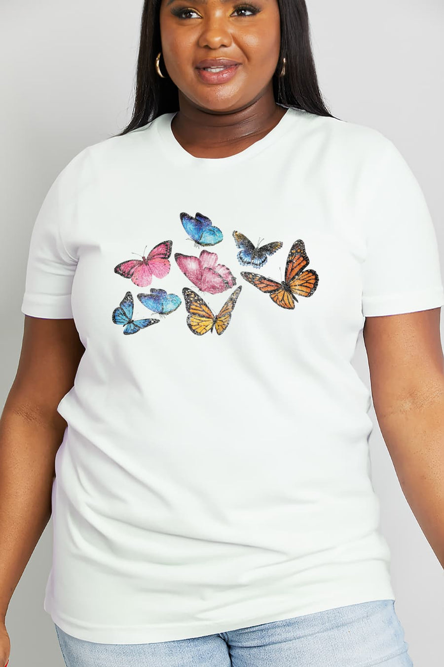 Simply Love Full Size Butterfly Graphic Cotton Tee