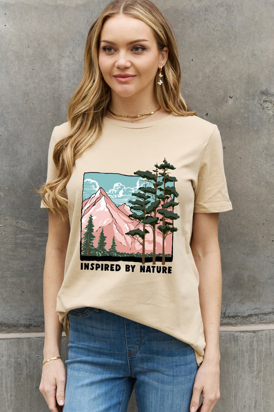 Simply Love Full Size INSPIRED BY  NATURE Graphic Cotton Tee