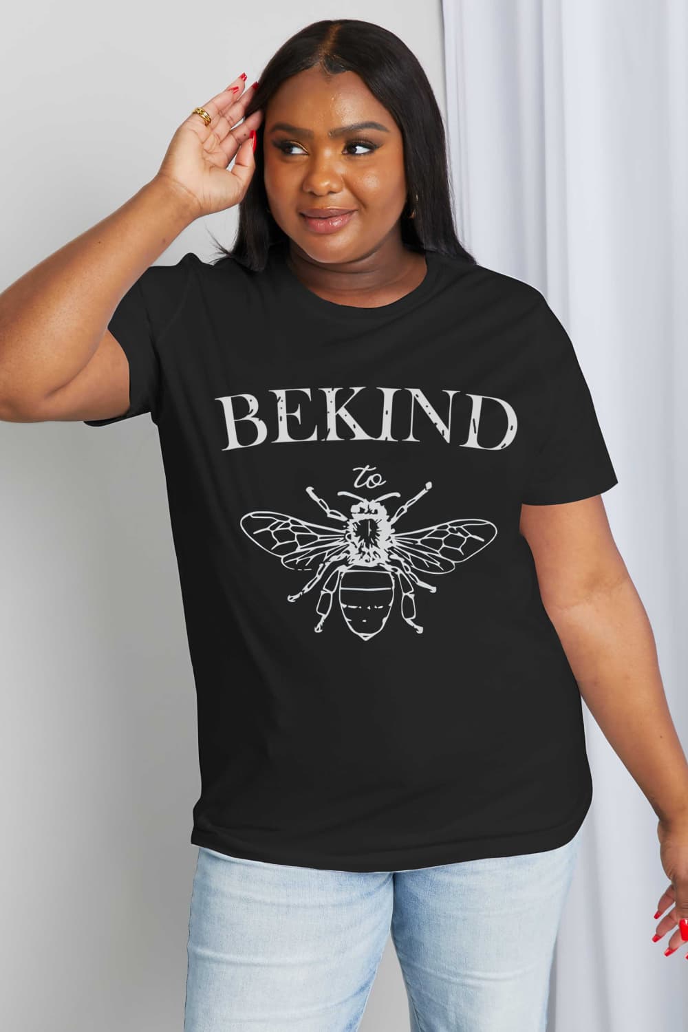 Simply Love Full Size BE KIND Bee Graphic Cotton Tee