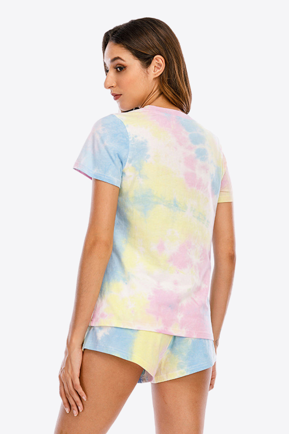 Tie-Dye T-Shirt and Shorts Lounge Set