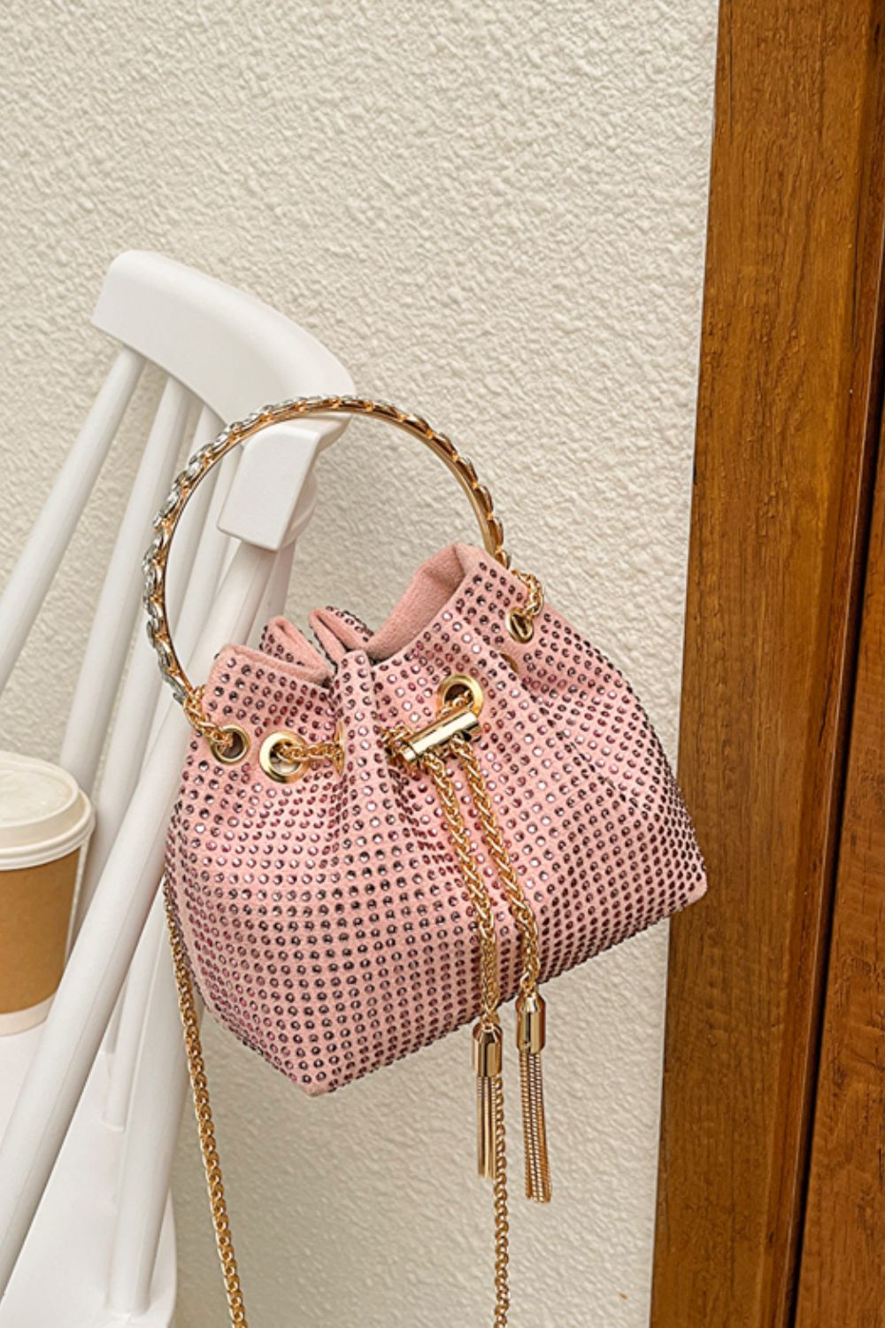 Glitter PVC Small Bucket Bag