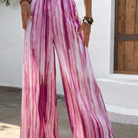 Striped High Waist Wide Leg Pants