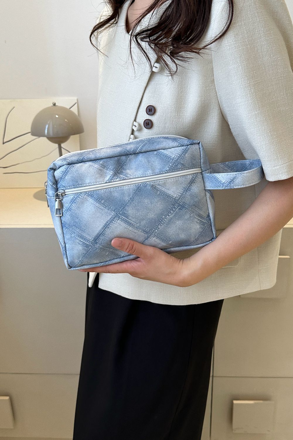 Heathered PU Leather Wristlet