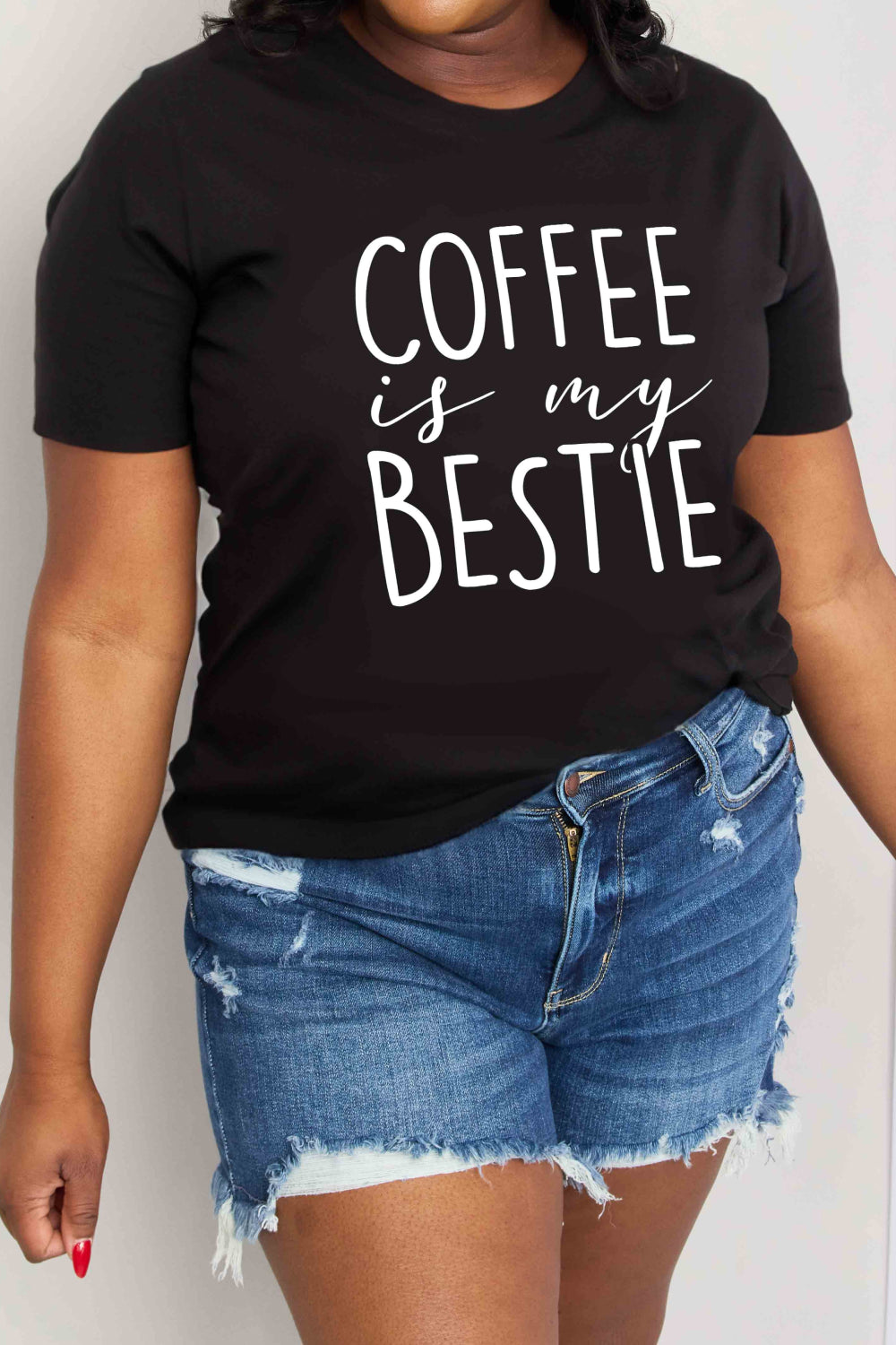 Simply Love Full Size COFFEE IS MY BESTIE Graphic Cotton T-Shirt