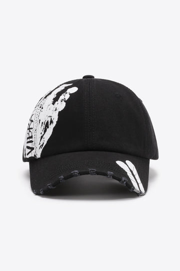 VIBRA Graphic Distressed Adjustable Baseball Cap